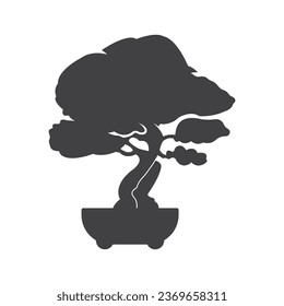 Bonsei logo vector illustration design template