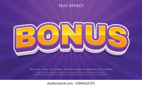 Bonus 3d bold editable text effect	
