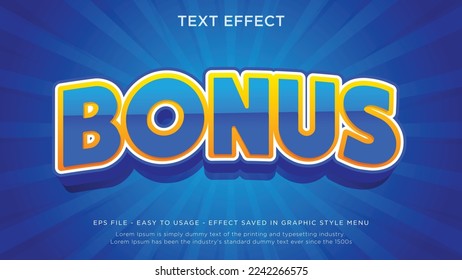 Bonus 3d editable text effect