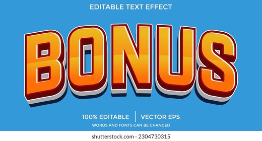 Plantilla de efecto de texto editable Bonus 3D