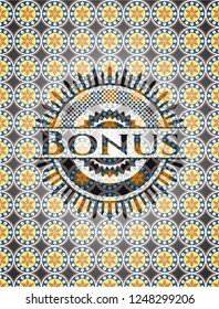 Bonus arabesque style emblem. arabic decoration.