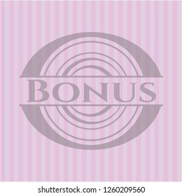 Bonus badge with pink background