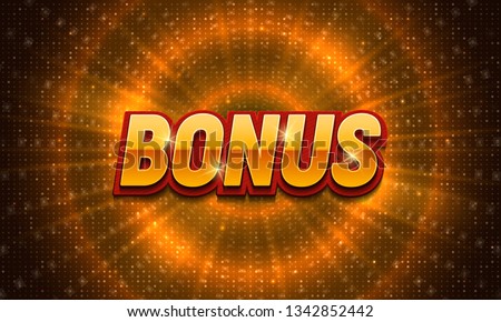 Bonus banner on bright background. Vector illustration.
