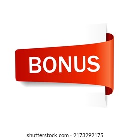 Bonus banner vector. Special offer discount. Web element.
