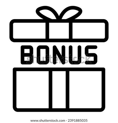 Bonus box icon outline vector. Customer program. Discount vip