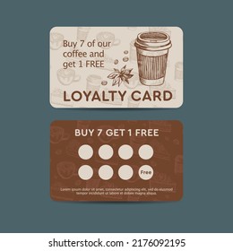Bonus card hand drawn style, vector.	
