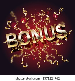 Bonus casino banner, first deposit bonus, vector illustration