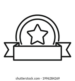 Bonus coin icon. Outline Bonus coin vector icon for web design isolated on white background