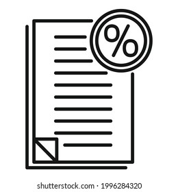 Bonus documents icon. Outline Bonus documents vector icon for web design isolated on white background