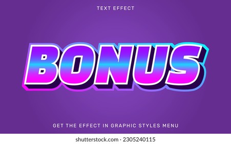 Bonus editable text effect in 3d style. Suitable for brand or business logo