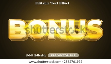 bonus editable text effect modern color shiny. bold Text style effect