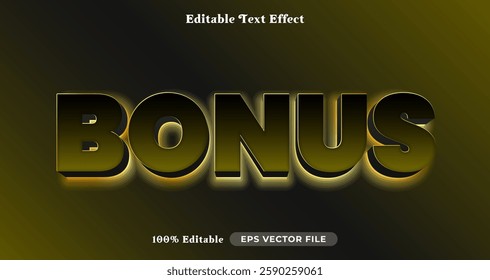 bonus editable text effect, text style