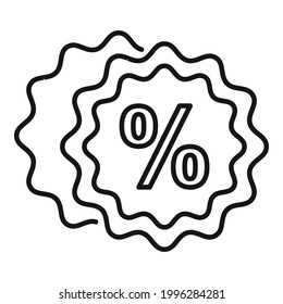 Bonus emblem icon. Outline Bonus emblem vector icon for web design isolated on white background