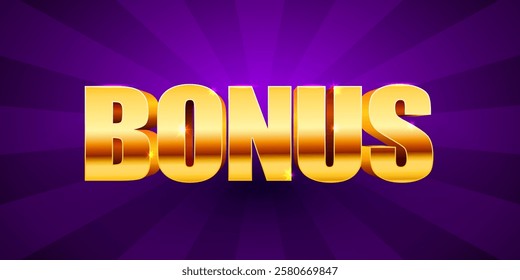 Bonus with falling golden coins. Cashback or prize concept. Vector illustration