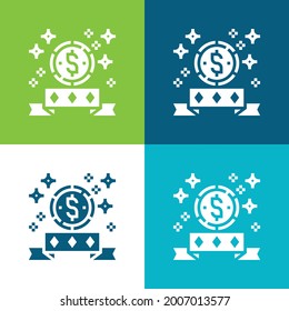 Bonus Vierfarbige minimale Icon-Set