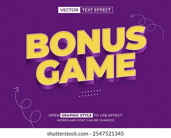 bonus game editable text, font effect, 3d text for title