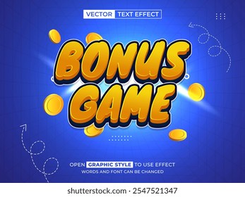 bonus game editable text, font effect, 3d text for title