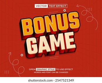 bonus game editable text, font effect, 3d text for title