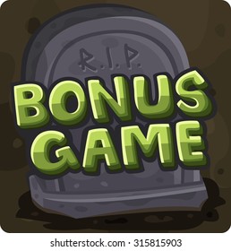 Bonus game symbol for slots game. Vector illustration