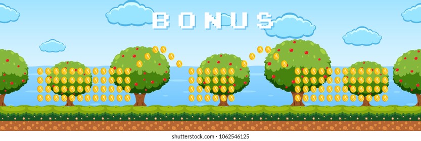 Ilustración del tema de plantilla de juego de bonos