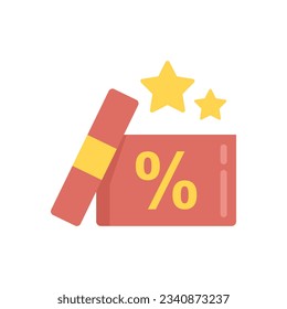 Bonus gift box icon. Flat illustration of Bonus gift box vector icon for web design isolated