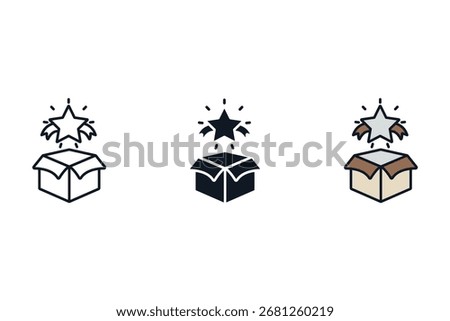 bonus gift icons. Simple vector icons With Background. Flat style design