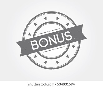 bonus. gray stamp sign