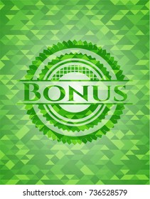 Bonus green mosaic emblem