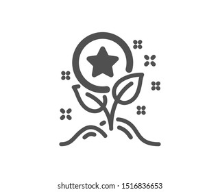 Bonus grows. Loyalty points icon. Discount program symbol. Classic flat style. Simple loyalty points icon. Vector