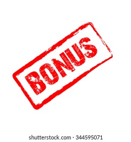 Bonus grunge rubber stamp on white, vector illustration