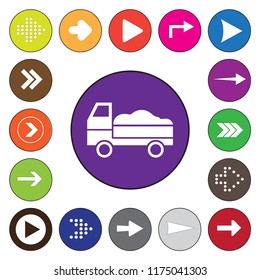 Bonus icon with arrows.  delivery vector web on gray background. Vector illustration.