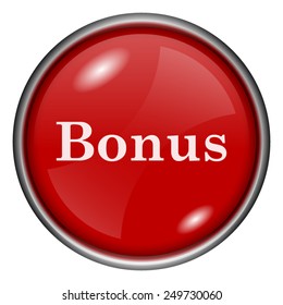 Bonus icon. Internet button on white background. 