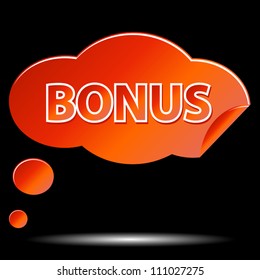 Bonus icon located on a black background