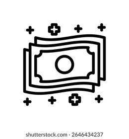 bonus icon vector with line style