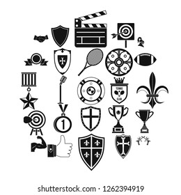 Bonus icons set. Simple set of 25 bonus vector icons for web isolated on white background