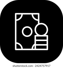Bonus key performance indicator icon with black filled line outline style. bonus, money, promotion, win, symbol, business, prize. Vector Illustration