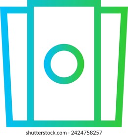 Bonus key performance indicator icon with blue and green gradient outline style. bonus, money, promotion, win, symbol, business, prize. Vector Illustration