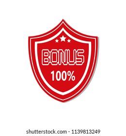bonus label shield icon isolated sticker badge logo design elements vector illustration