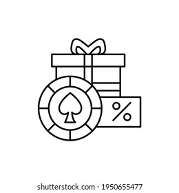 Bonus сolor line icon. Pictogram for web page, mobile app, promo. UI UX GUI design element. Editable stroke.