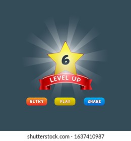 Bonus medals for design project, ui, casino banner. Game vector element. Level bonus cartoon achievement screen game icon. Vector interface GUI, mobile or web game