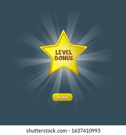 Bonus medals for design project, ui, casino banner. Game vector element. Level bonus cartoon achievement screen game icon. Vector interface GUI, mobile or web game