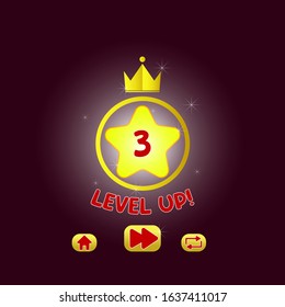 Bonus medals for design project, ui, casino banner. Game vector element. Level bonus cartoon achievement screen game icon. Vector interface GUI, mobile or web game