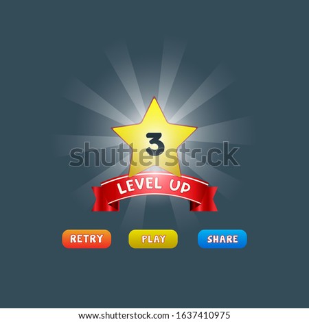 Bonus medals for design project, ui, casino banner. Game vector element. Level bonus cartoon achievement screen game icon. Vector interface GUI, mobile or web game