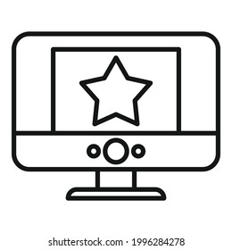 Bonus monitor icon. Outline Bonus monitor vector icon for web design isolated on white background
