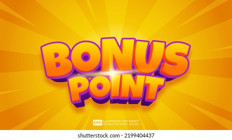 Bonus Point editable text effect font