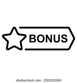 Bonus points, Discount icon. Loyalty star line, vector illustration