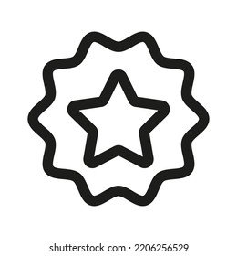 Bonus points, Discount icon. Loyalty star line, vector illustration