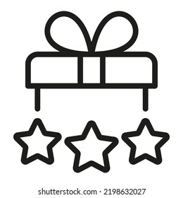 Puntos adicionales, icono Etiqueta. Línea de regalo, ilustración vectorial