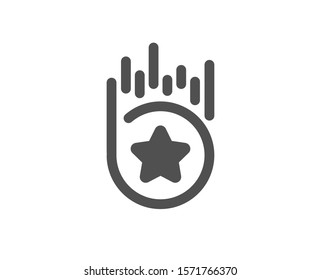 Bonus points. Loyalty star icon. Discount program symbol. Classic flat style. Simple loyalty star icon. Vector