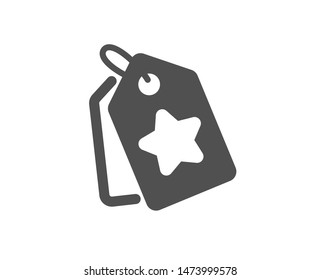 Bonus points. Loyalty star tags icon. Discount program symbol. Classic flat style. Simple loyalty tags icon. Vector
